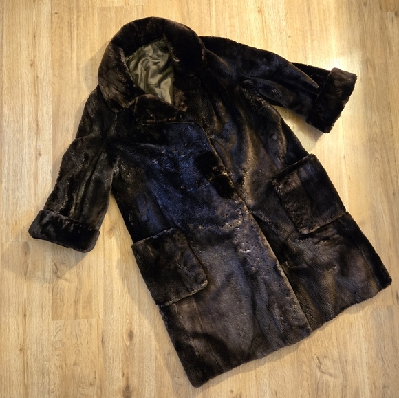 Vintage 90s genuine fur coat